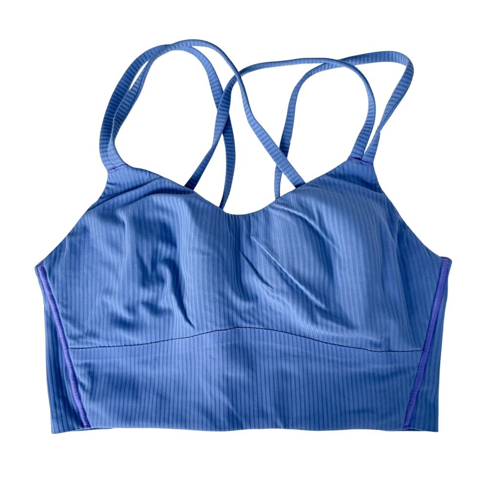 Lululemon Like A Cloud Ribbed Sports Bra B/C Cup Blue - 4